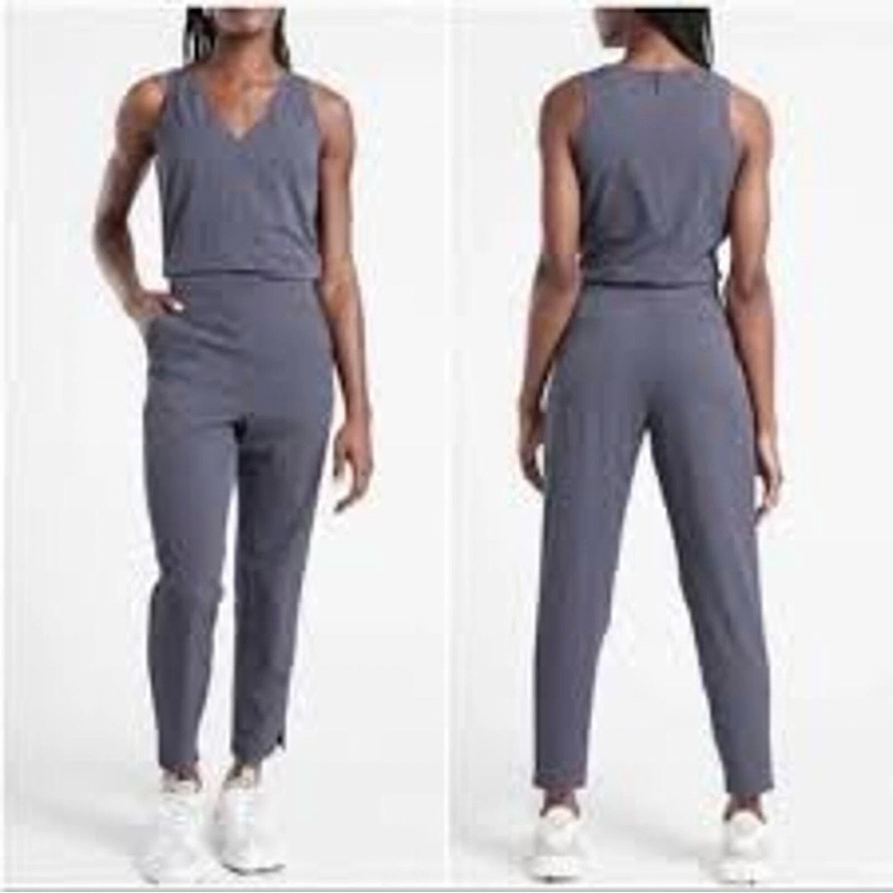 Athleta Brooklyn Textured Jumpsuit Sleeveless Women's Size 6